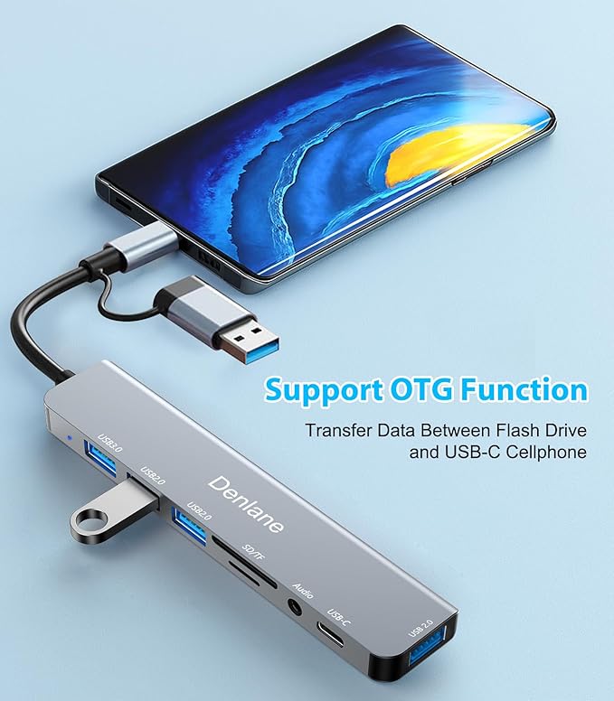 USB C Hub USB Hub 3.0 for Laptop, Upgrade 8 in 2 USB Splitter - Image 6