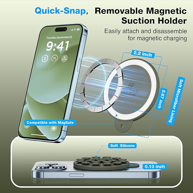 Magnetic Suction Cup Phone Mount - Image 3
