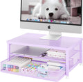 Desk Organizers and Accessories, 2-Tier Computer Monitor Stand Riser by OPNICE