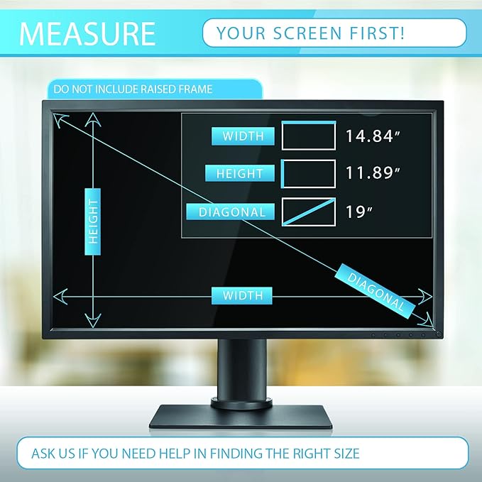 Privacy Screen Filter for 19 Inches Desktop Computer Square Monitor - Image 5