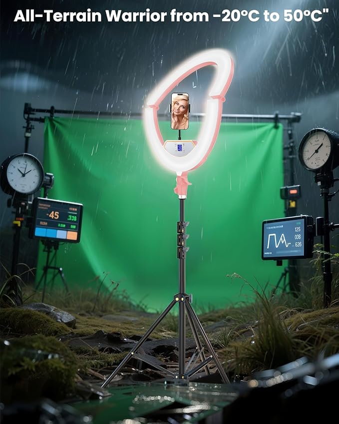22" Large Ring Light with Stand, Foldable LED Big Ring Light Tripod - Image 7