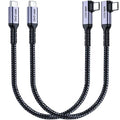1FT USB 4 Cable Right Angle, 240W USB C Cable, 40Gbps High Speed Data Transfer by SUMPK