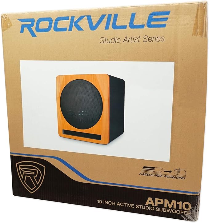 Rockville APM10C 10" 400 Watt Powered/Active Studio Subwoofer Pro Reference Sub - Image 6