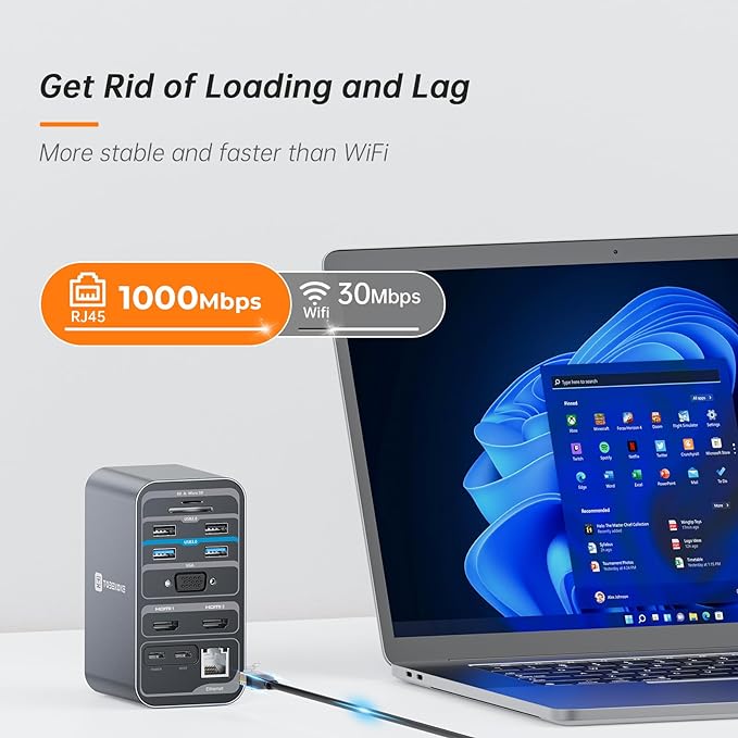 TobenONE USB C Docking Station Dual Monitor - Image 5