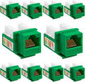Cmple - 10 Pack Cat5e Keystone Jack Insert Punch Down RJ45 Connectors RJ45 by Cmple