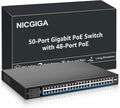 48 Port Gigabit PoE Switch Unmanaged by NICGIGA