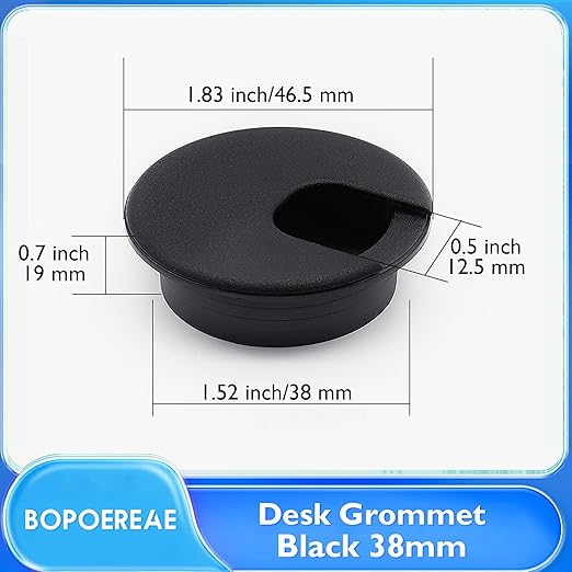 Desk Grommet 1-1/2", Desk Cord Hole Cover, Cable Grommet ABS Plastic, Desk Hole - Image 8
