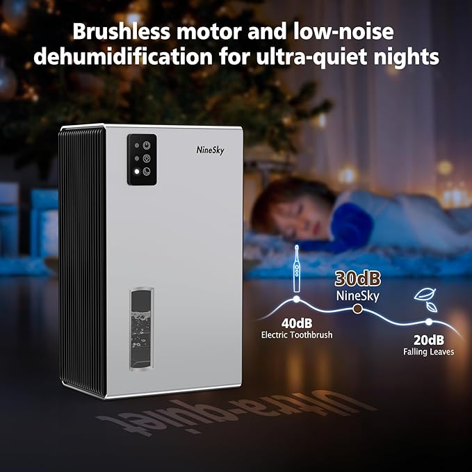 NineSky Dehumidifiers for Home, 95 OZ Water Tank, Dehumidifiers for Bathroom - Image 5