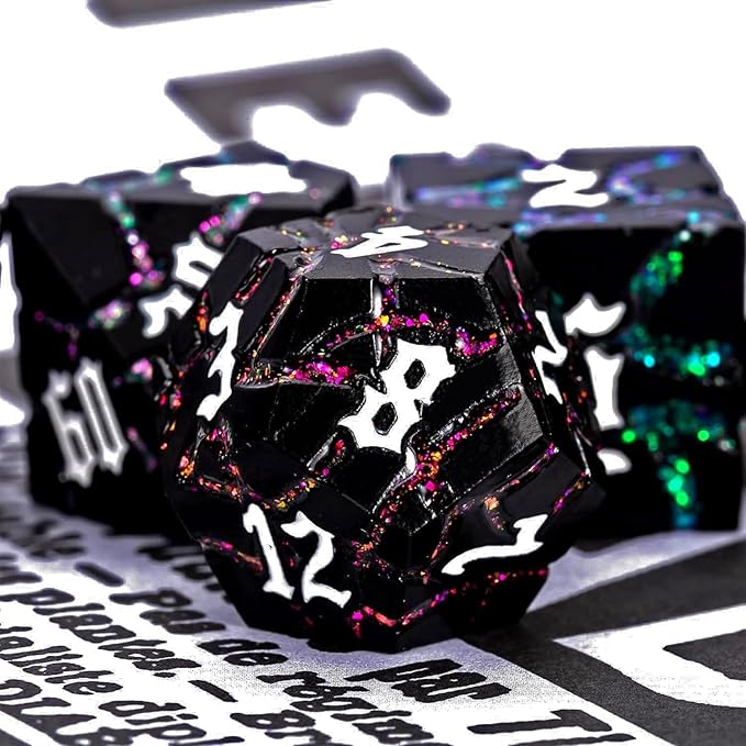 Dice Set D&D, Dungeons and Dragons Metal Dice Set - Image 4
