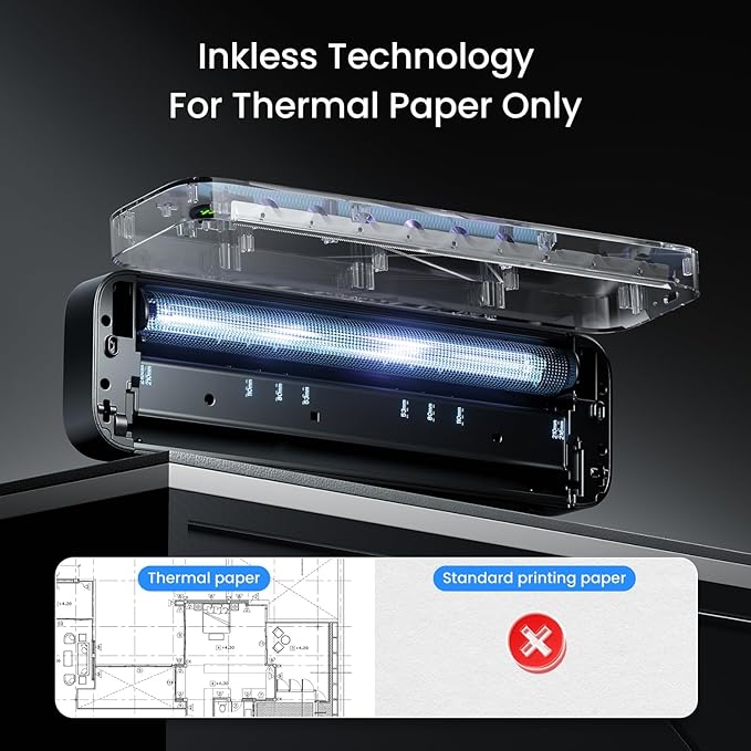 Portable Printers Wireless for Travel, Inkless Printer for Phone & Laptop - Image 4