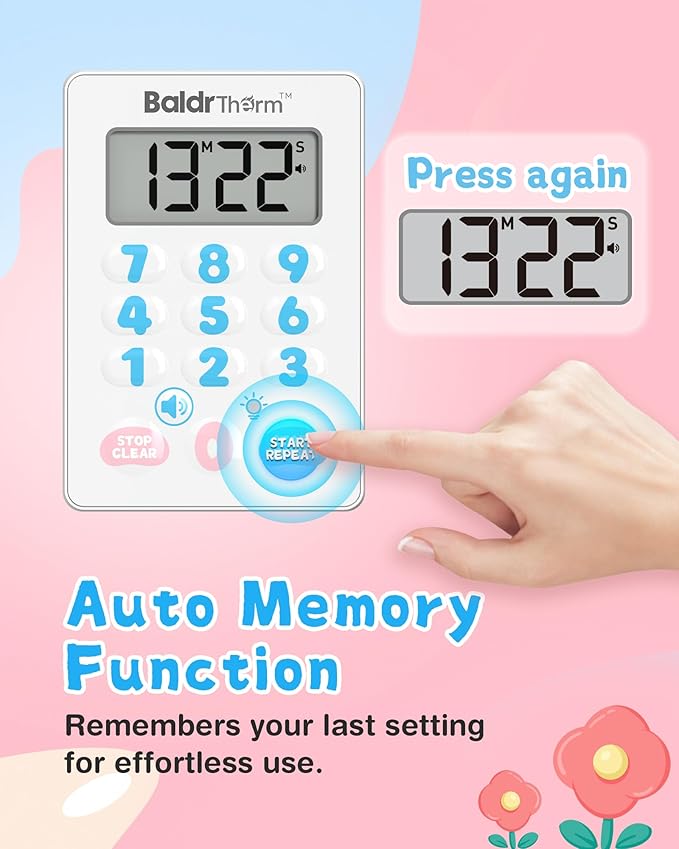 BaldrTherm Digital Kitchen Timer, Magnetic Waterproof Countdown Timer - Image 5
