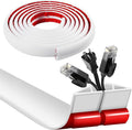 10ft Self Adhesive Floor Cord Cover, Cable Cavity:0.61" x 0.32", Heavy Duty by Unknown