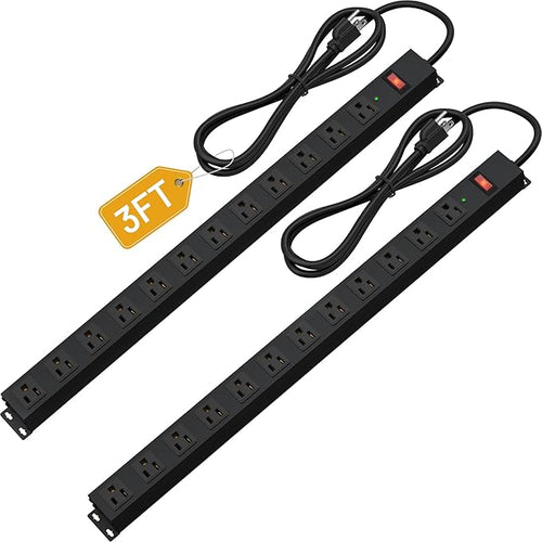 12 Outlet Long Power Strip Surge Protector by CFMASTER