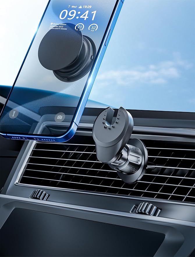 TOPGO Socket Car Phone Mount, Grip Air Vent Car Phone Holder, Compatible by TOPGO