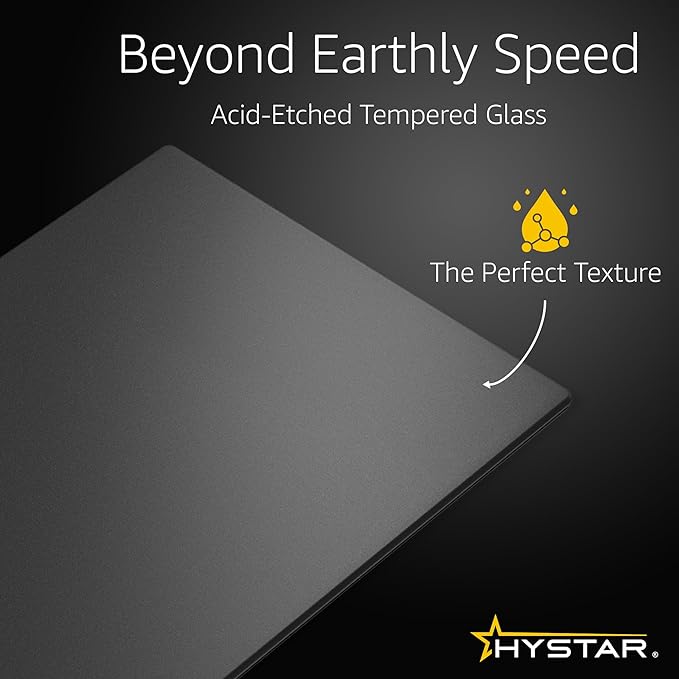 Hystar Aether Glass Gaming Mousepad | Micro-Etched Tempered Glass | Quiet - Image 2