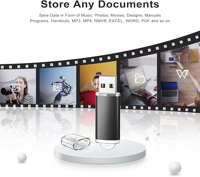 TOPESEL 5 Pack 1GB USB 2.0 Flash Drive Memory Stick Thumb Drives - Image 3