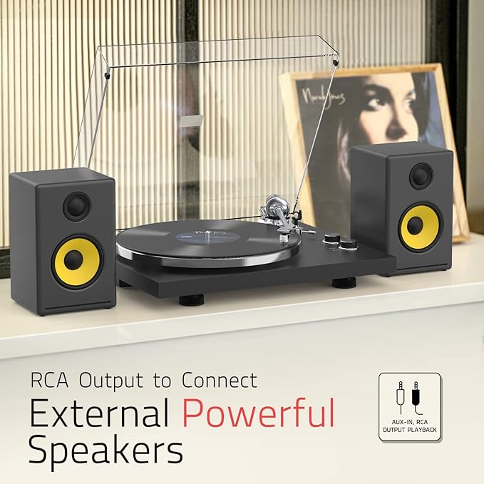 Turntables Record Player Wireless Output Connectivity Vinyl Player Belt-Drive - Image 6