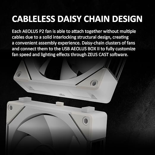 GAMDIAS Aeolus P2-1203U 120mm ARGB PWM Fan, Include Reverse Fan Blade x3 - Image 3