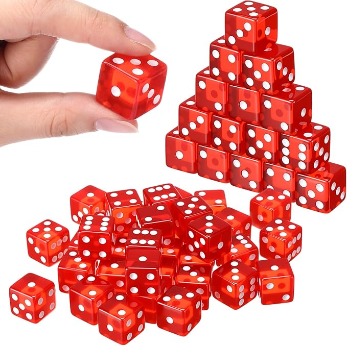 36 Piece 19 mm Casino Style Craps Dice Sets Acrylic and Translucent D6 Dice - Image 4