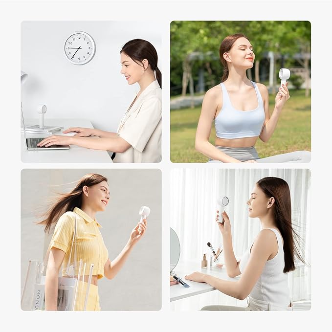 JISULIFE Mini Portable Fan-Bladeless Safe Design, Powerful Turbo Handheld Fan - Image 8