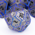 Metal DND Sci-fi Dice Set 7PCS Stripe Polyhedral Dice by OGCOPHEN