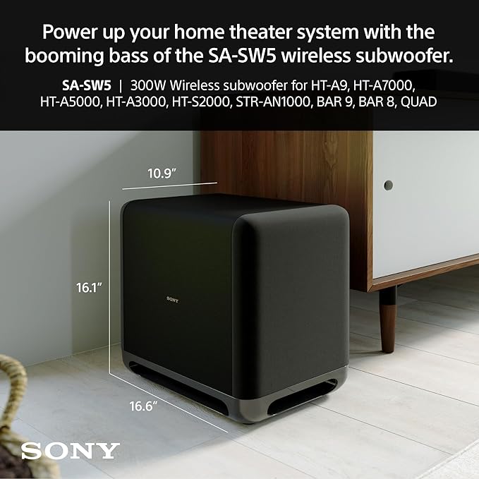 Sony BRAVIA Theater Bar 8 Sound Bar and SA-SW5 Wireless Subwoofer - Image 4