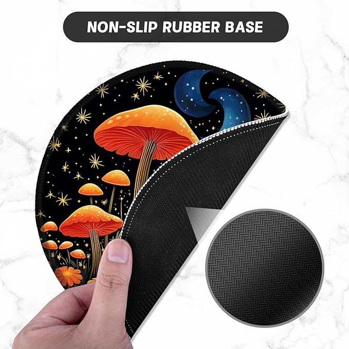 ITNRSIIET Round Mouse Pad with Stitched Edge Premium-Textured Waterproof - Image 3