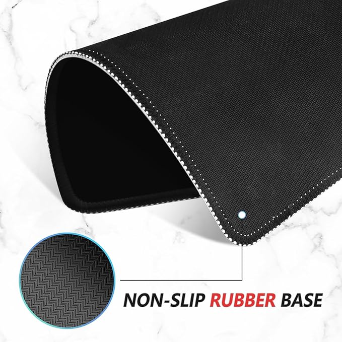 ITNRSIIET Mouse Pad Non-Slip Rubber Base Smooth Surface Stitched Edges - Image 4