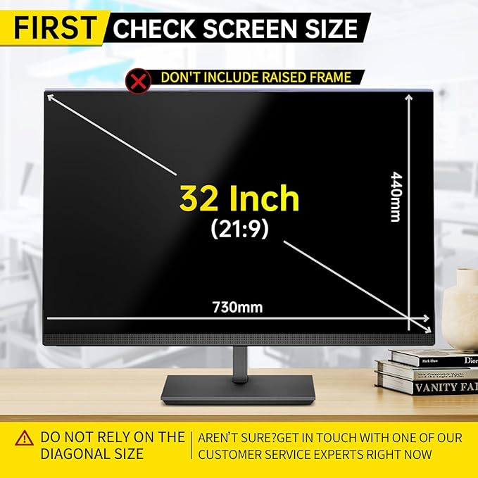 32 Inch Privacy Screen for 16:9 Computer Monitor, Anti-Blue Light Monitor - Image 6