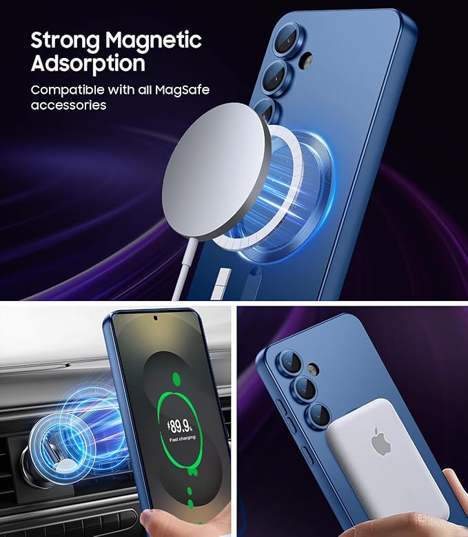 Magnetic for Samsung Galaxy S25 Plus Case Slim Soft Silicone Bumper Shockproof - Image 3