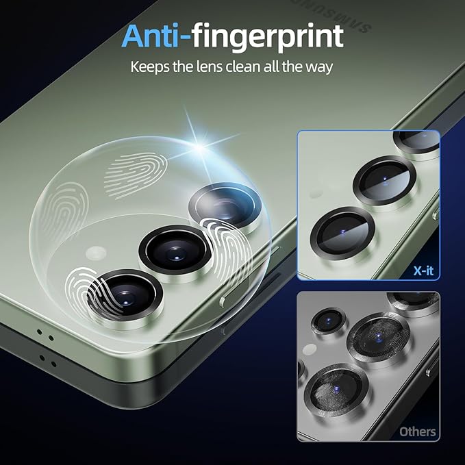 X-it Camera Lens Protector for Samsung S25, 9H Tempered Glass, Independent - Image 6
