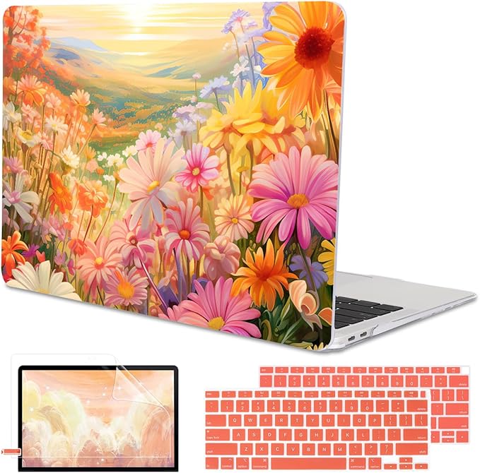 Compatible with MacBook Air 13 Inch Case 2021 2020 2019 2018 Release M1 A2337 by LCMOCICO