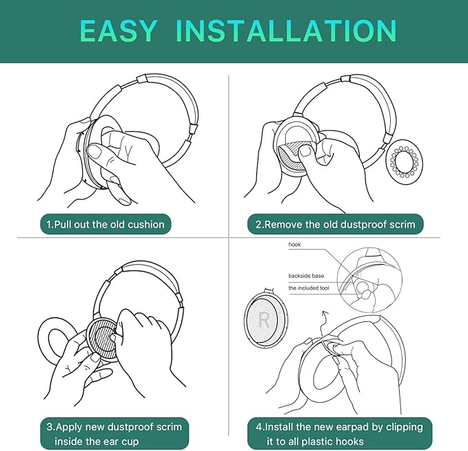 Replacement Ear Pads for Bose QuietComfort 35 & Quiet Comfort 35 II Headphones - Image 7