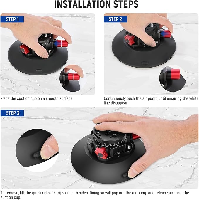NEEWER 6"/15.2cm Camera Suction Cup Mount - Image 5