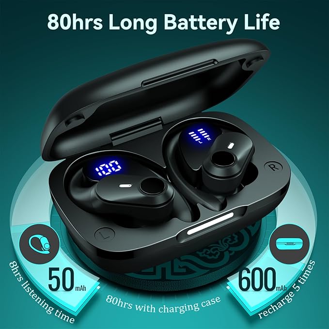 GOLREX Active Noise Cancelling Ear Buds Wireless Earbuds Bluetooth Headphones - Image 3