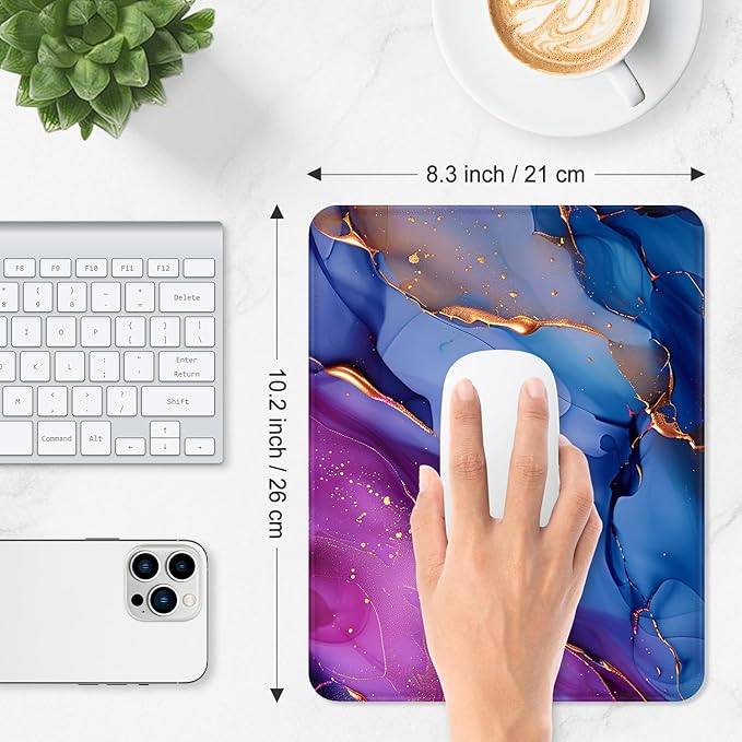 ITNRSIIET Mouse Pad Non-Slip Rubber Base Smooth Surface Stitched Edges - Image 3