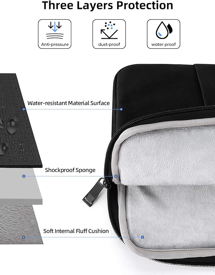 EVICIV Laptop Sleeve Case 19 inch, 360° Protective Handbags Portable Computer - Image 4