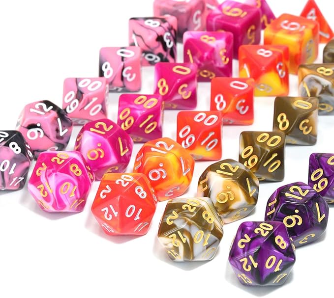 Assorted 5 Colors Polyhedral Dice Set - Image 4