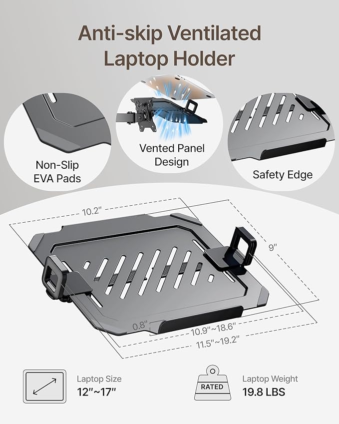 monTEK Monitor Mount and Laptop Stand - Image 6