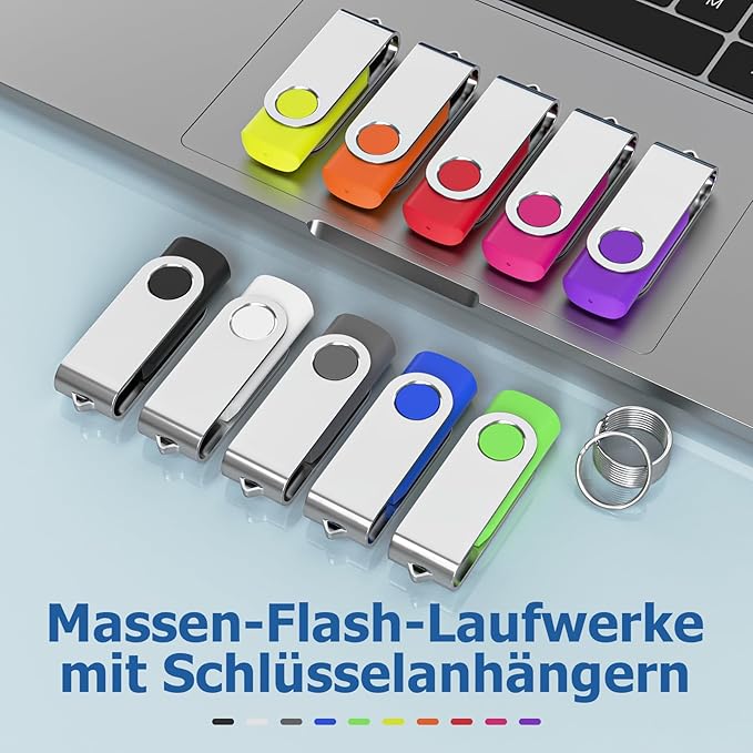 Flash Drives 64GB 10 Pack, Wooolken USB 2.0 Thumb Drives - Image 2