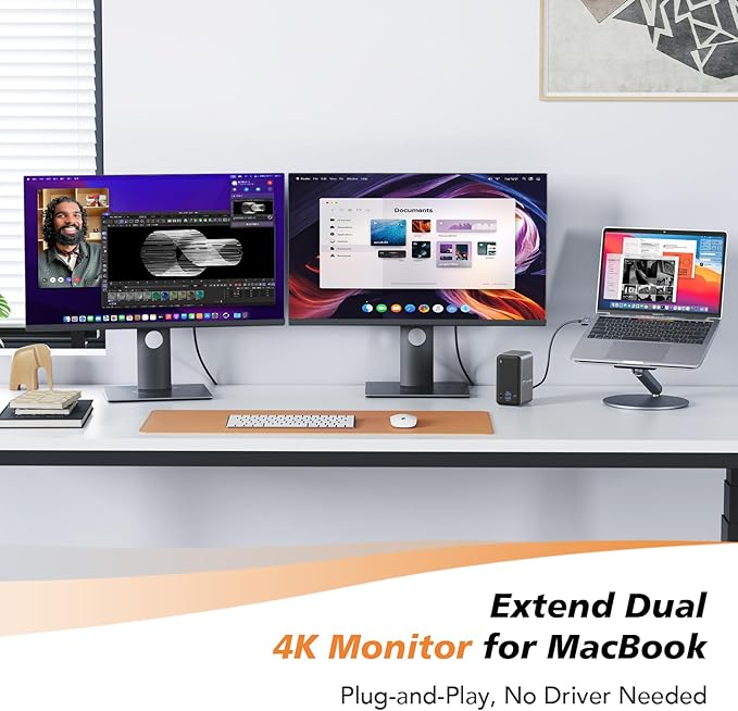 TobenONE Docking Station Dual Monitor - Image 2