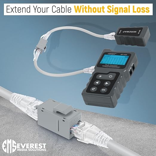 Everest Cat6 RJ45 Keystone Coupler in Gray - Image 4
