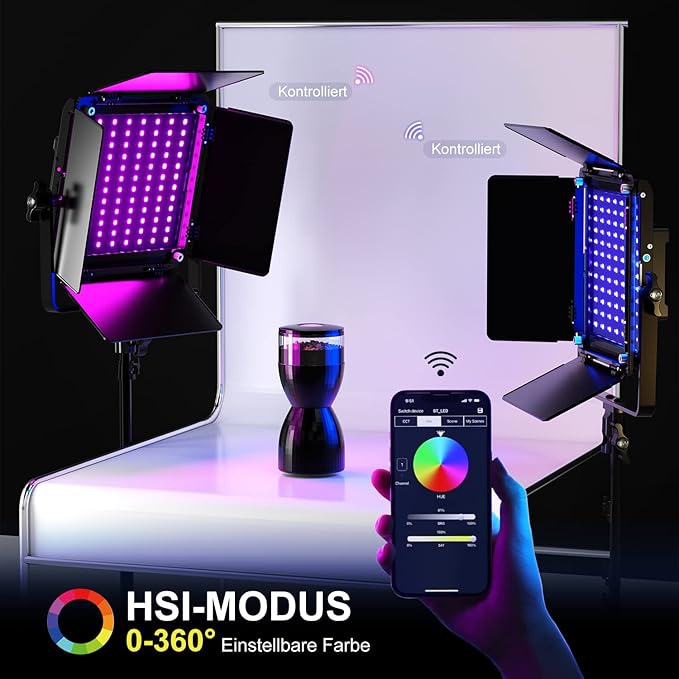 GVM 800D RGB Led Video Light, 40W Photography Lighting Led Panel Light - Image 10