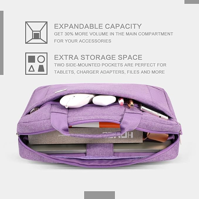 Voova Laptop Bag Case 17 17.3 Inch Computer Sleeve Messenger Bag - Image 2