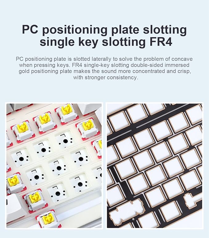 x Aula F99 Pro Wireless Mechanical Gaming Keyboard, Hot Swappable Custom Cream - Image 6