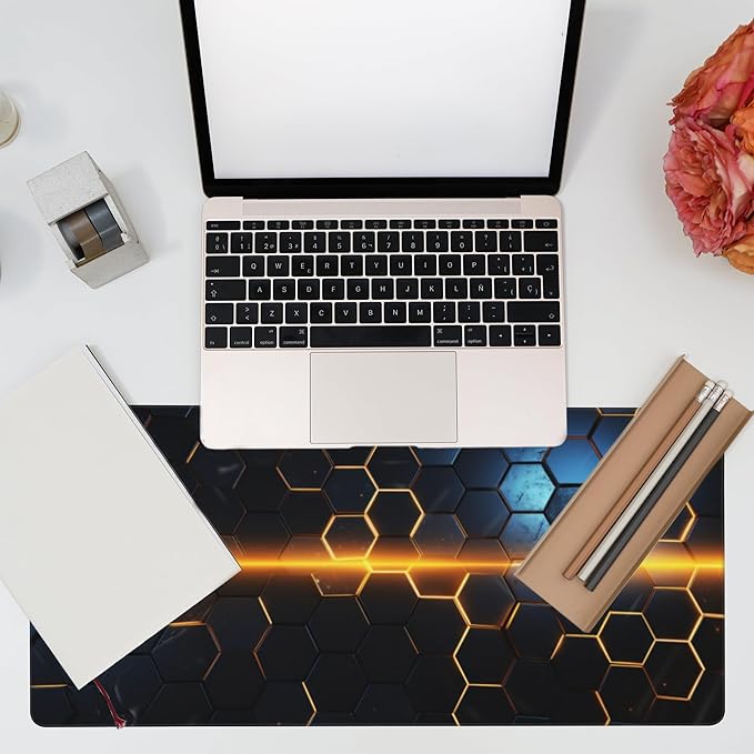 Large Gaming Mouse Pad, Honeycomb Technology Desk Pad, Extended Computer - Image 7