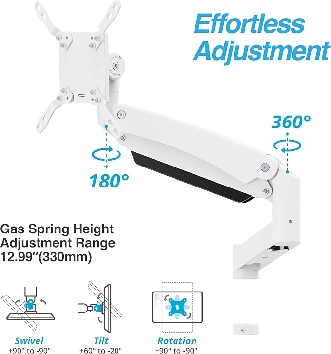 AVLT Single 57 Inch Heavy Duty Monitor Arm Add-On Kit - Image 3