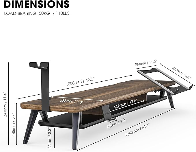 Fenge Dual Monitor Stand, Monitor Riser - Image 5