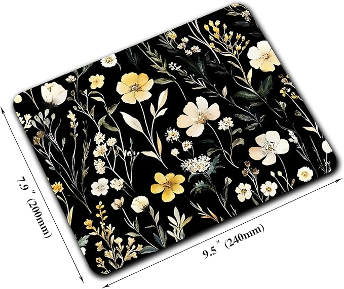 Wildflowers Aesthetic Floral Custom Mouse Pad - Image 2