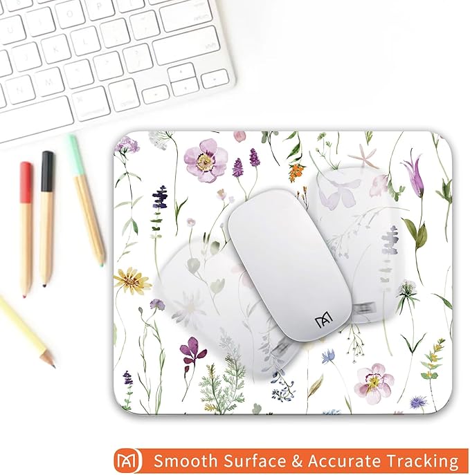Square Mouse Pad Beautiful Flowers Plants, Personalized Premium-Textured Custom - Image 4
